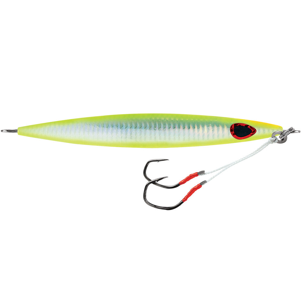 Jig Williamson Kensaki 280 - 7.25" (18.4 cm) - 9-7/8oz (280 g) - UV Chartreuse Glow Zebra