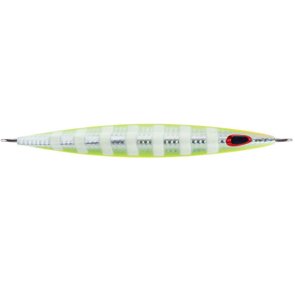 Jig Williamson Kensaki 280 - 7.25" (18.4 cm) - 9-7/8oz (280 g) - UV Chartreuse Glow Zebra