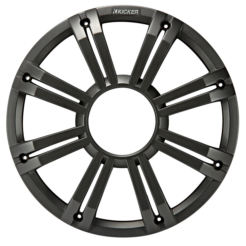 Rejilla KICKER KMG12 de 12" para subwoofers KM12 y KMF12 - Color carbón, iluminación LED