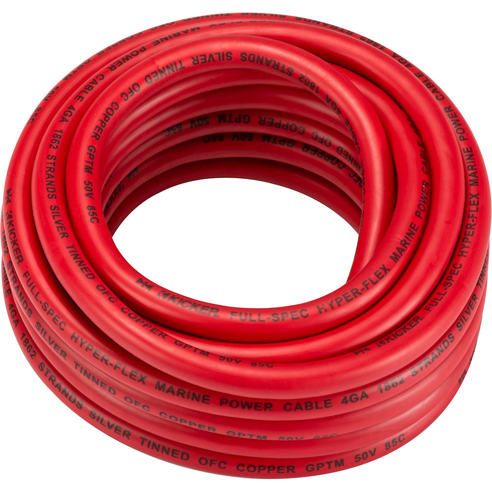 Cable de alimentación KICKER KMWPR420 de 20' y 4AWG - Rojo