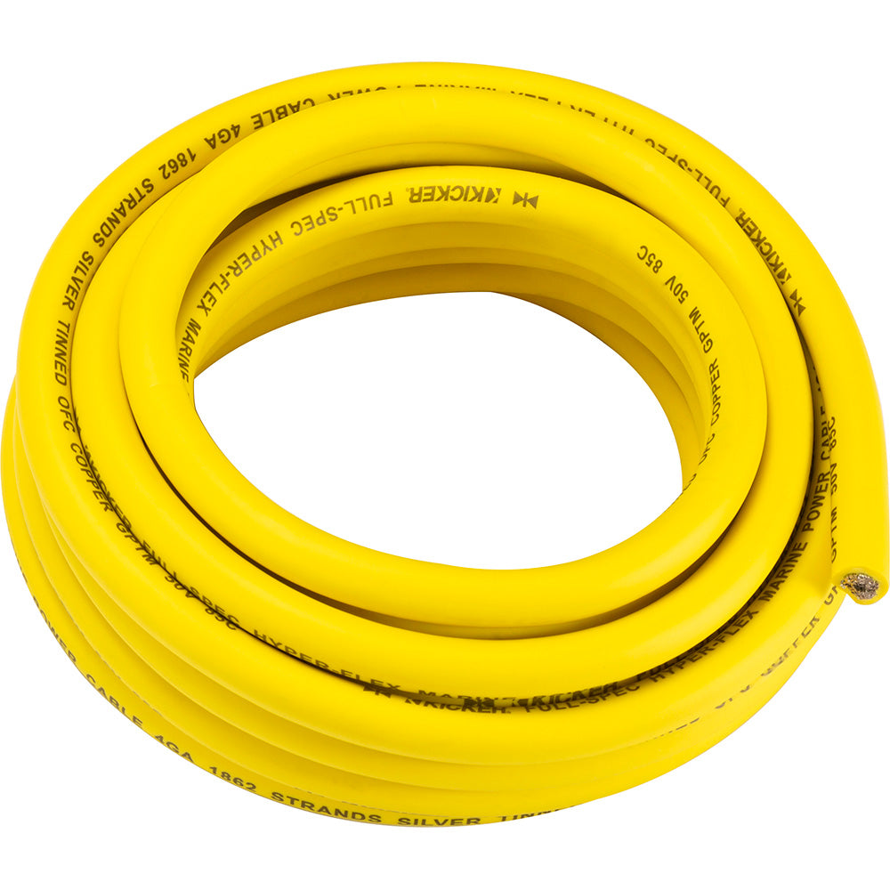 Cable de alimentación KICKER KMWPY420 de 20 pies y 4 AWG - Amarillo