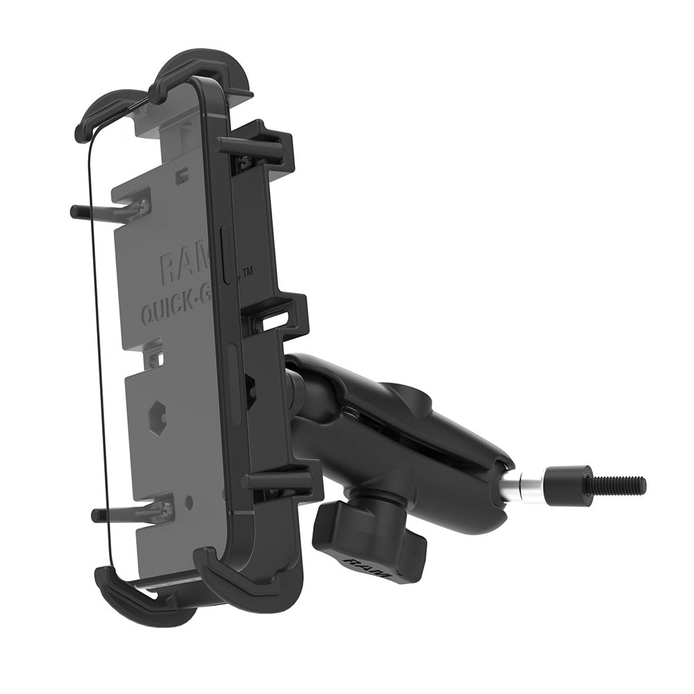 Soporte para teléfono RAM® Quick-Grip™ XL de RAM Mount con base de perno M6 para asa de agarre