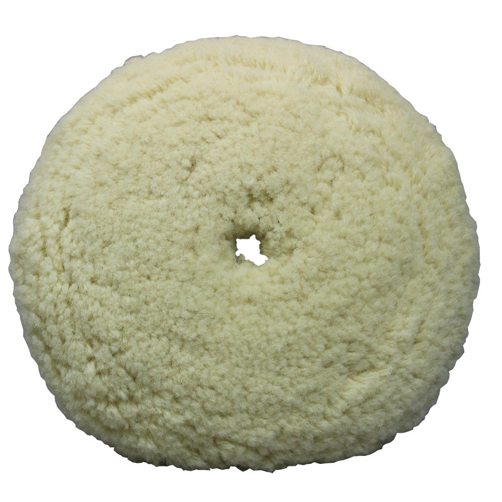 Almohadilla de corte agresivo de lana blanca Presta - 9"