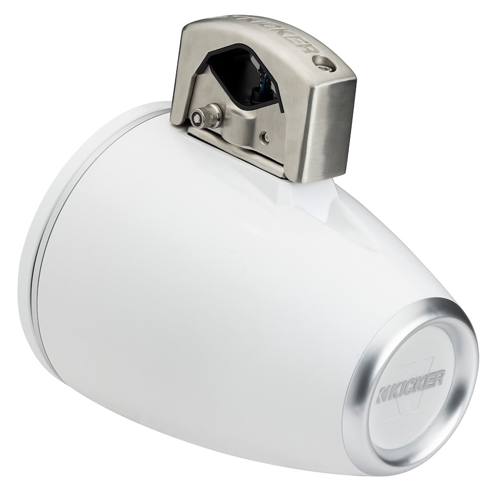 Sistema de torre KICKER KMTCXL8 de 8" con controlador de compresión cargado por bocina y LED - Blanco