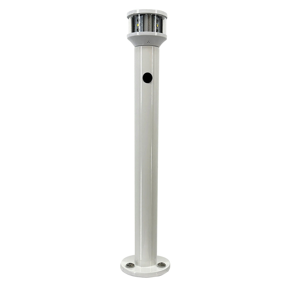 Poste de luz fijo Seaview de 24" con luz LED omnidireccional certificada C5