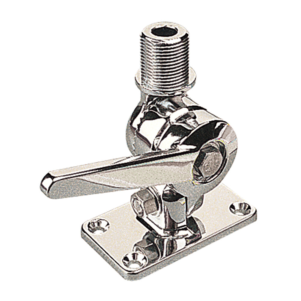 Base de antena ajustable Sea-Dog - Zinc fundido a presión cromado