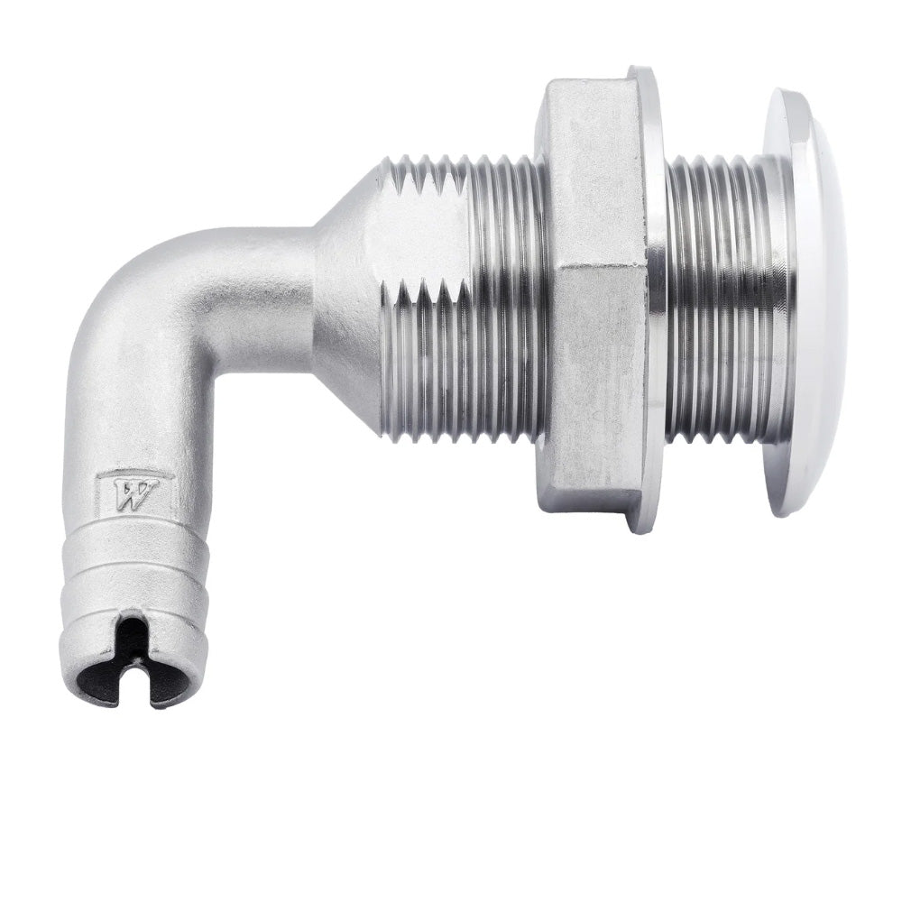 Pasacascos de acero inoxidable dúplex de 90 grados Whitecap de 1-1/2"