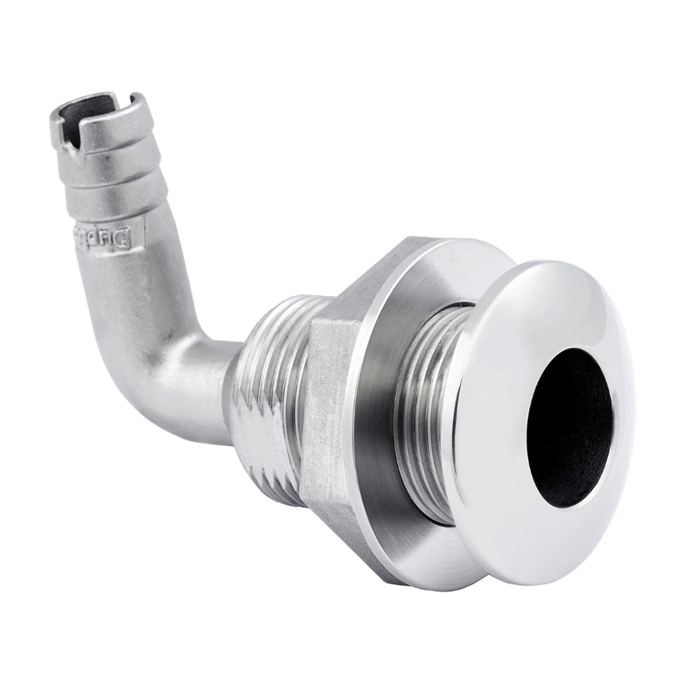 Pasacascos de acero inoxidable dúplex de 90 grados Whitecap de 1-1/2"