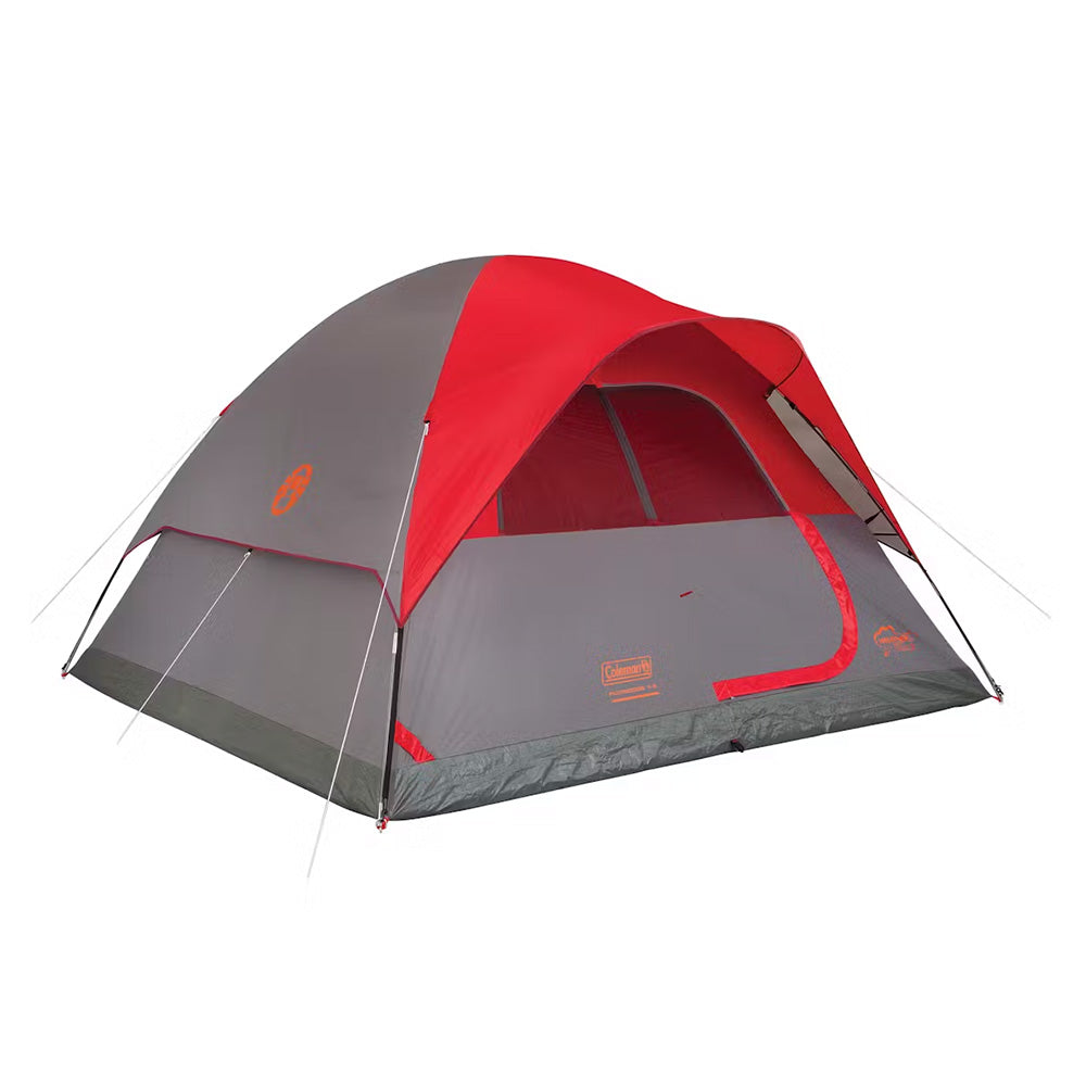 Tienda de campaña tipo domo Coleman 6-Person Flatwoods II™, ligera - Roja