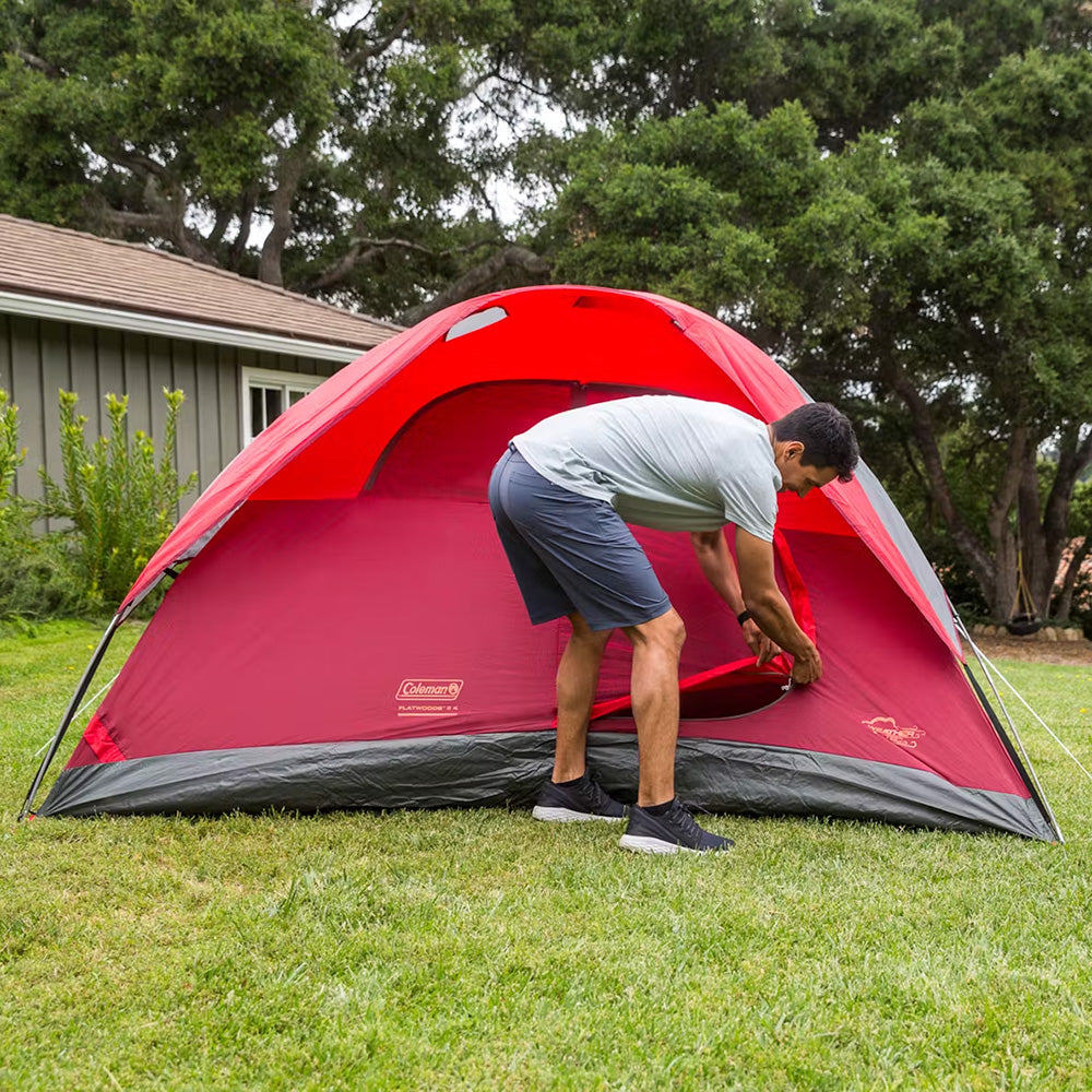 Tienda de campaña tipo domo Coleman 6-Person Flatwoods II™, ligera - Roja