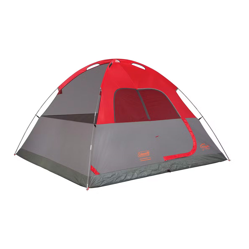 Tienda de campaña tipo domo Coleman 6-Person Flatwoods II™, ligera - Roja