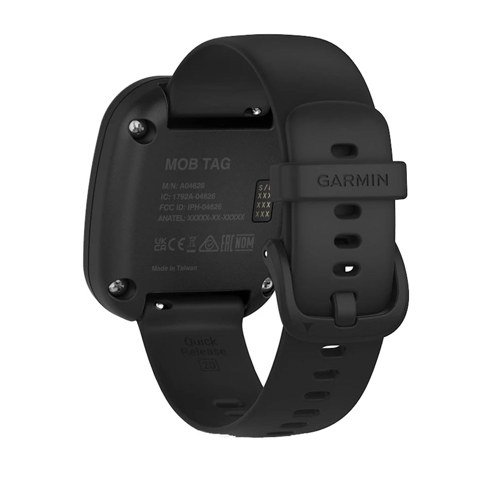 Etiqueta Garmin MOB con correa de liberación rápida negra