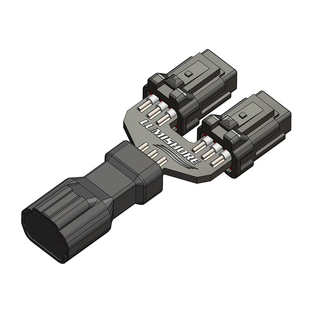 Divisor de 2 vías de 6 núcleos para Lumishore Lux Strip y Neon Flex
