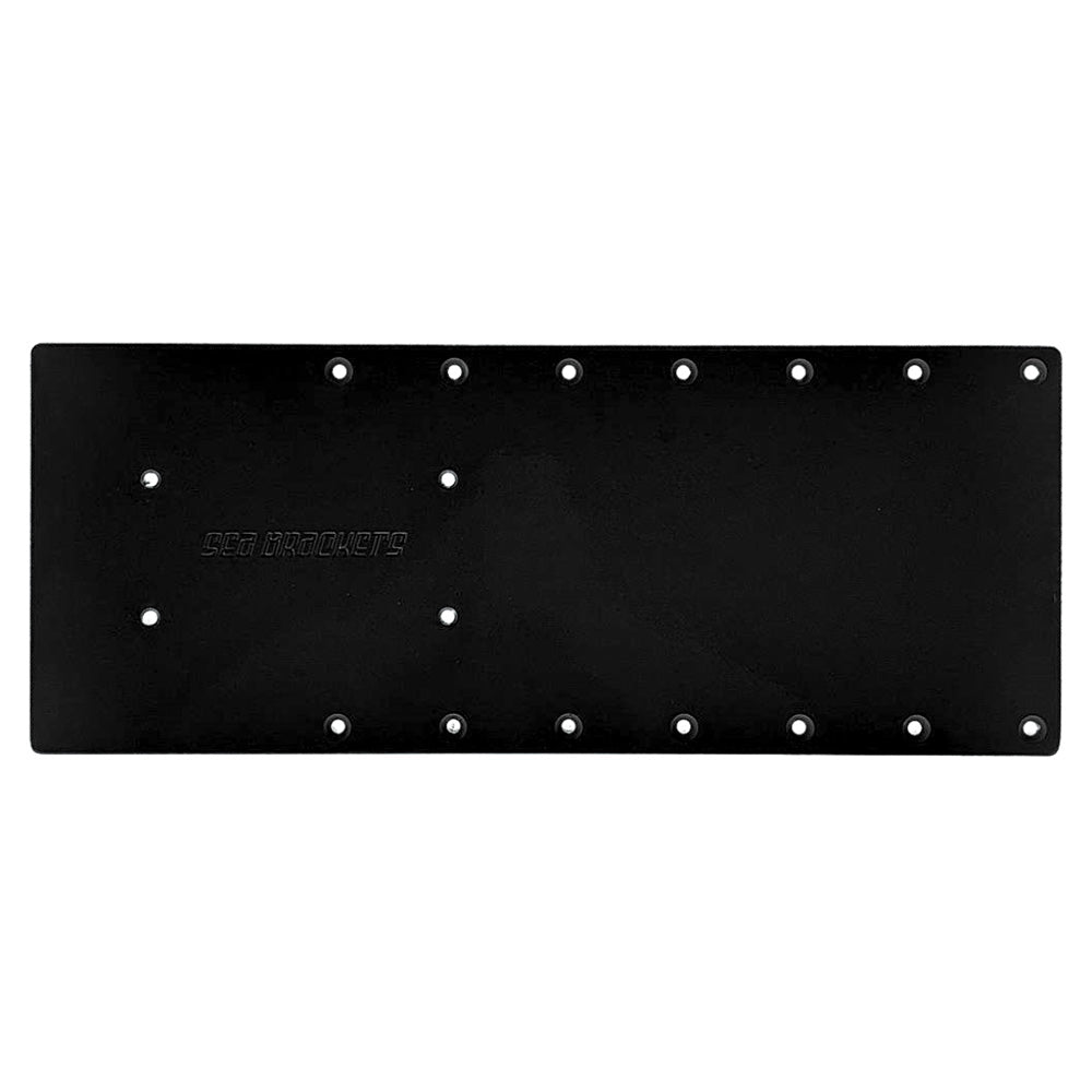 Sea Brackets 20" Straight Trolling Motor Plate f/Garmin Kraken - Black