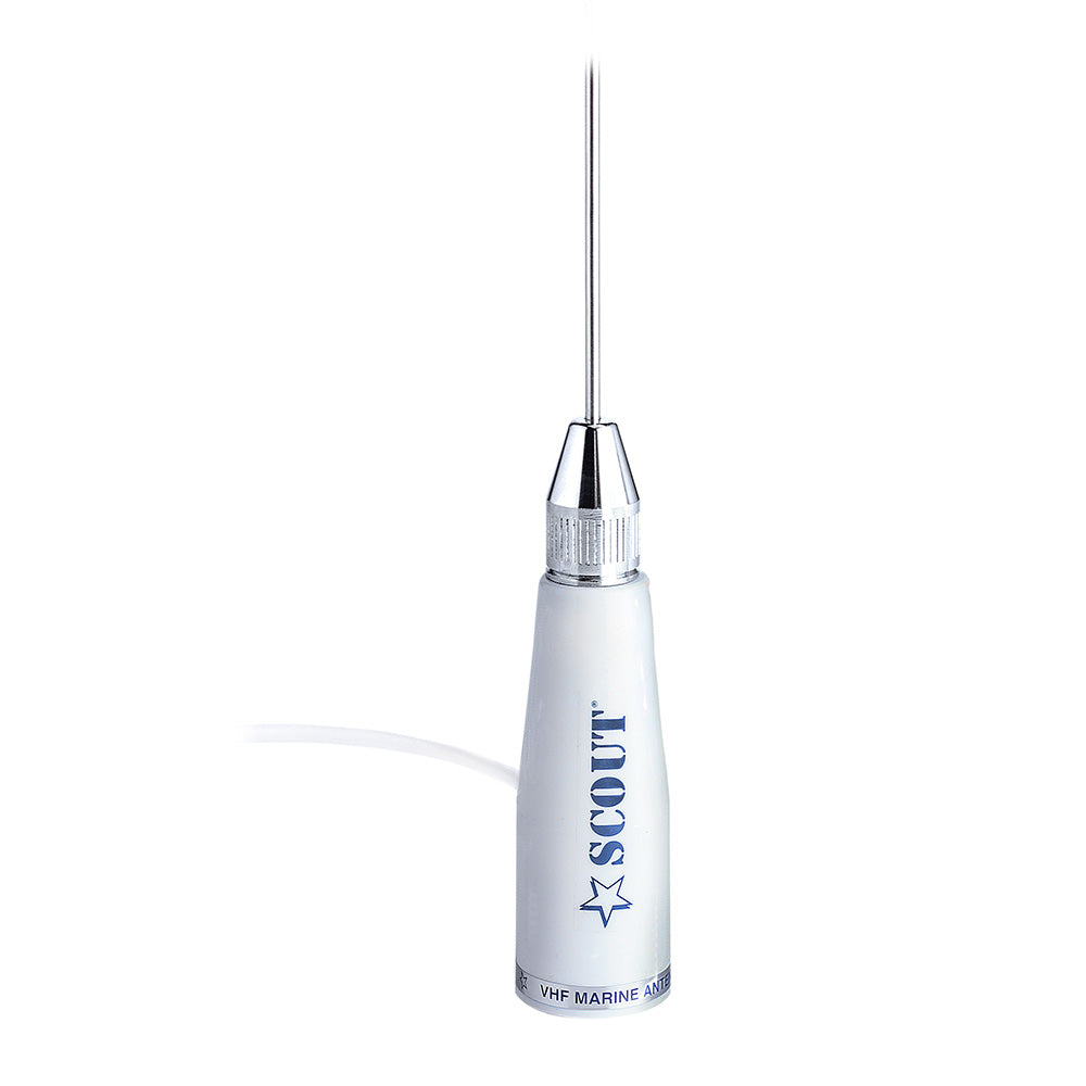 Antena látigo VHF Scout de acero inoxidable de 3,3' y 3dB con cable coaxial RG-58 de 5M KS23A