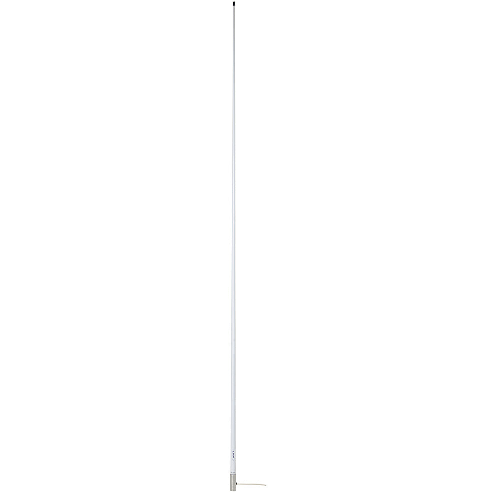 Antena VHF Scout 8' blanca 6dB con férula de acero inoxidable y cable coaxial RG-58 de 5M. Incluye PL-259 KS-42