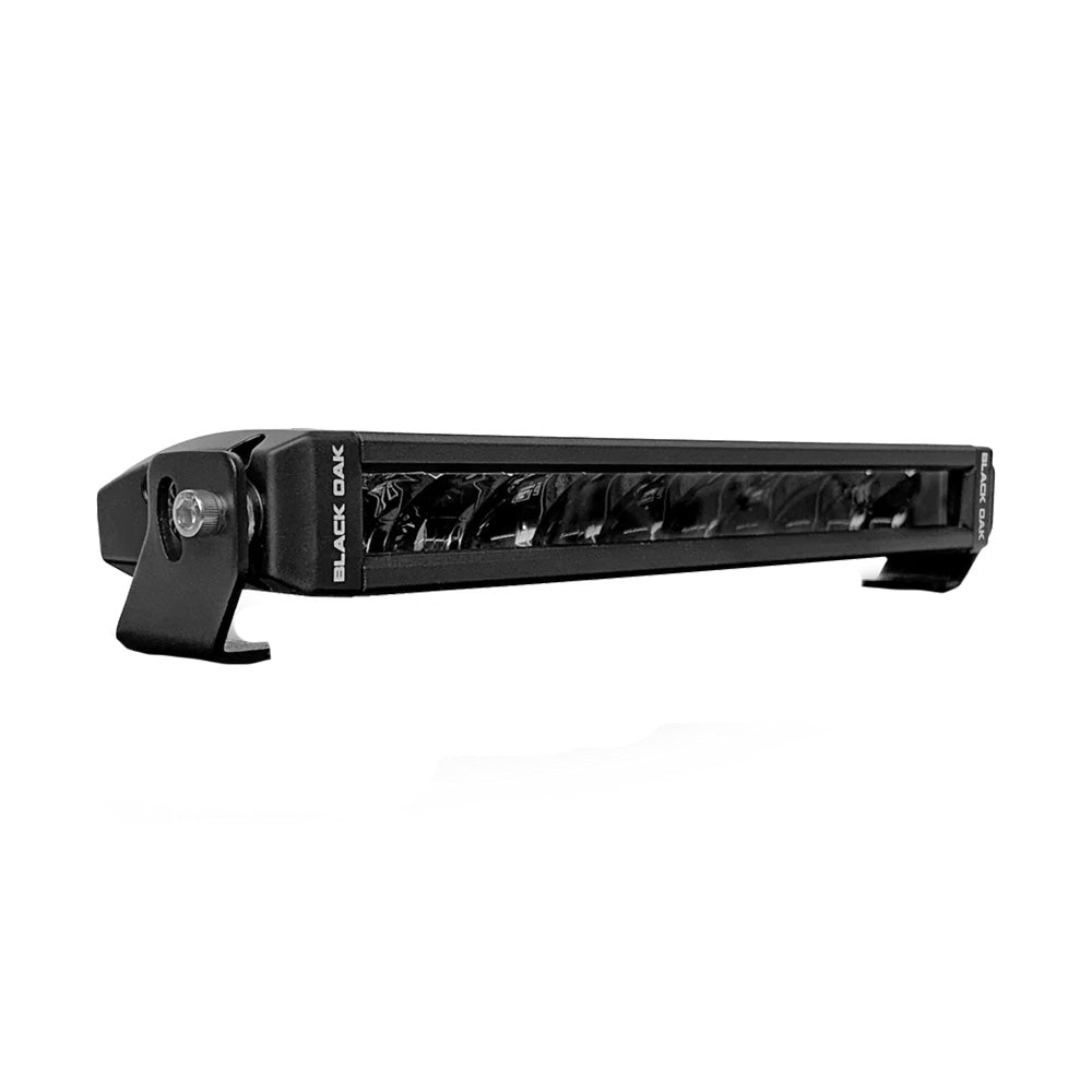 Barra de luces LED Black Oak de 10", 150 W, una fila, delgada, de doble color, blanca y amarilla, haz combinado