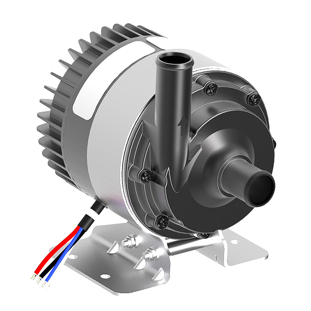 Bomba de circulación Johnson Pump CM100HF de aluminio con motor sin escobillas, 27,2 V, alta presión, diámetro 38 mm