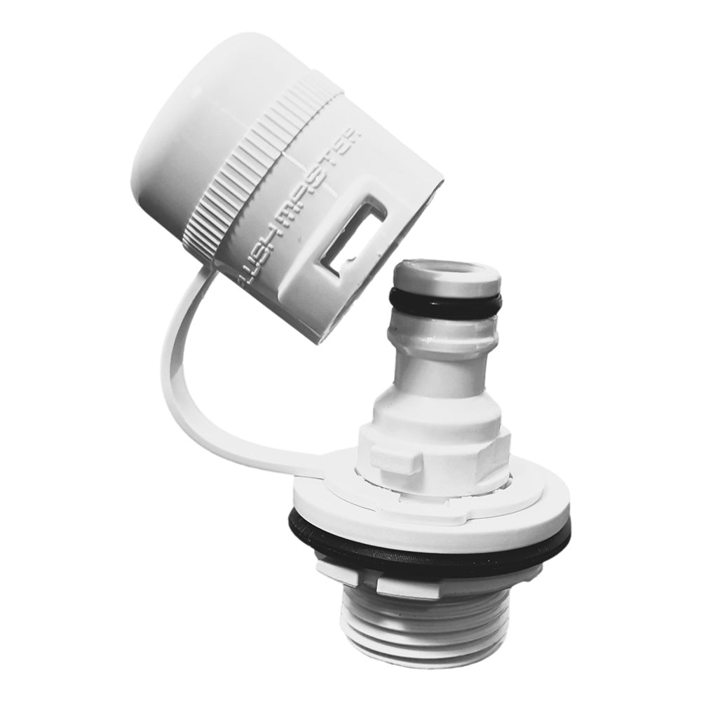Flushmaster Flush Port Quick Connect f/Mercury - White