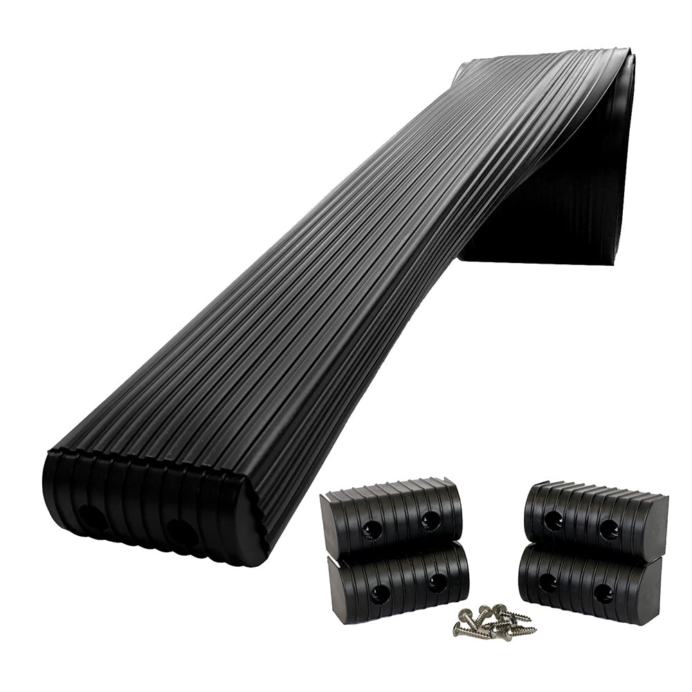 Caliber BunkWrap Kit - Black 16' x 2" x 4" Roll + 4 Caps + HRDW Roll + 4 Endcaps & Stainless Steel Hardware