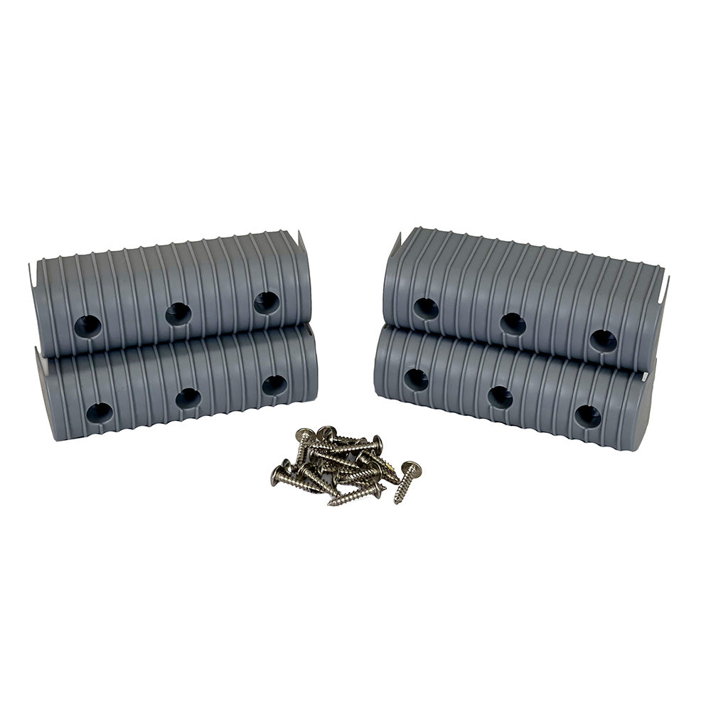 Caliber BunkWrap Tapa Extremo 2x6" Gris Kit Accesorio c/Herrajes Acero Inoxidable *Paquete de 4