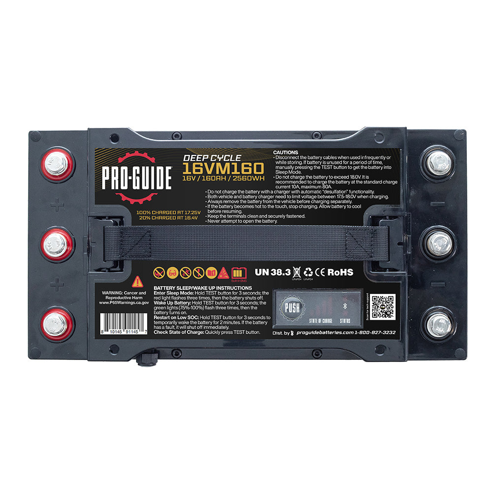 Batería de litio Pro-Guide Serie Alpha - 16V - 160AH - Grupo 31 (Alta)