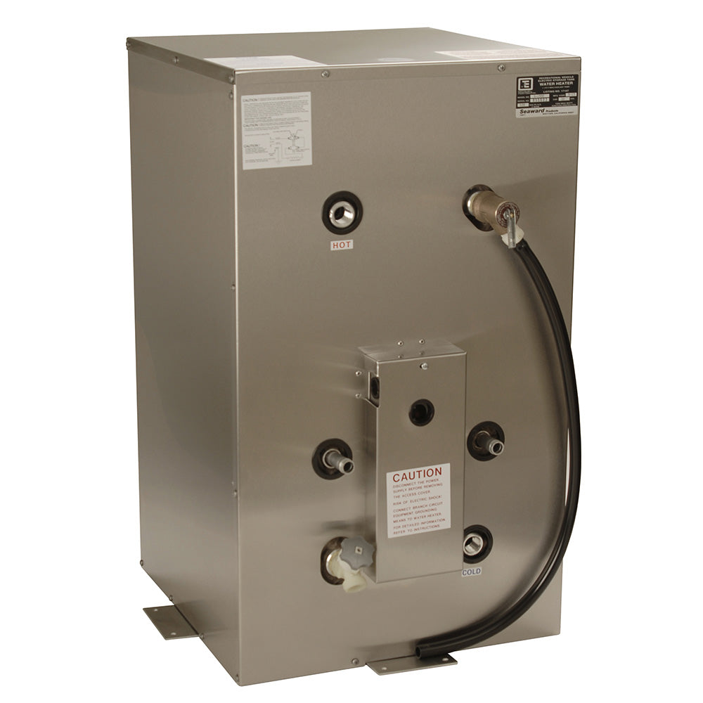 Calentador de agua Whale Seaward de 20 galones con intercambiador de calor frontal, acero inoxidable, 120V