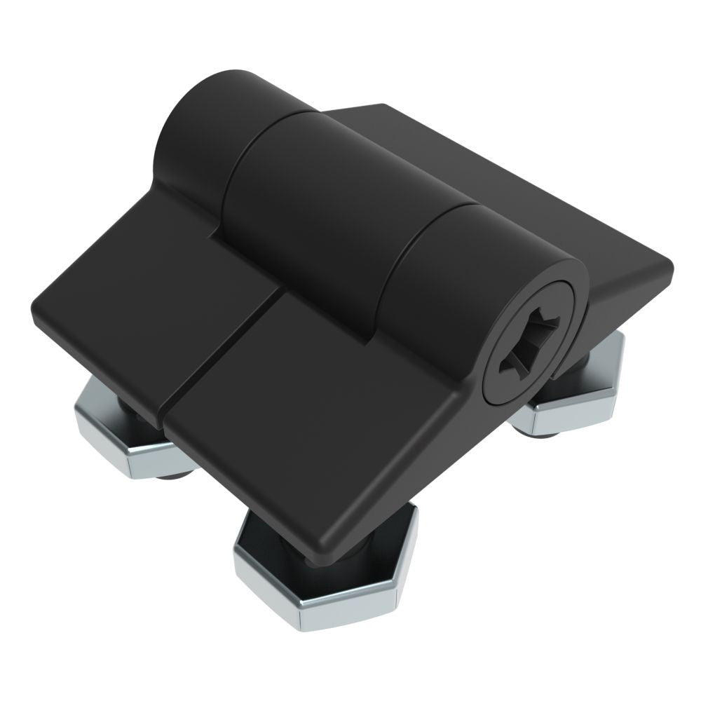 Bisagra de torque ajustable Southco, torque simétrico, tamaño pequeño, copolímero de acetal, natural, negro