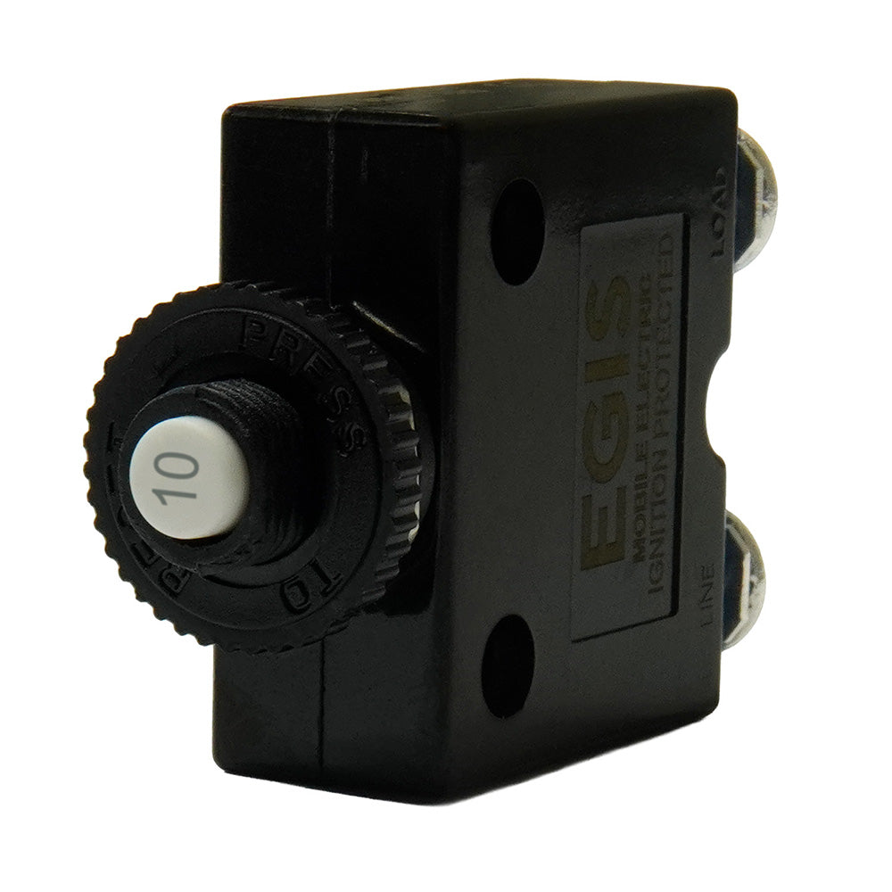 Egis 10A Disyuntor de Pulsador para Montaje en Panel - Terminales de Tornillo