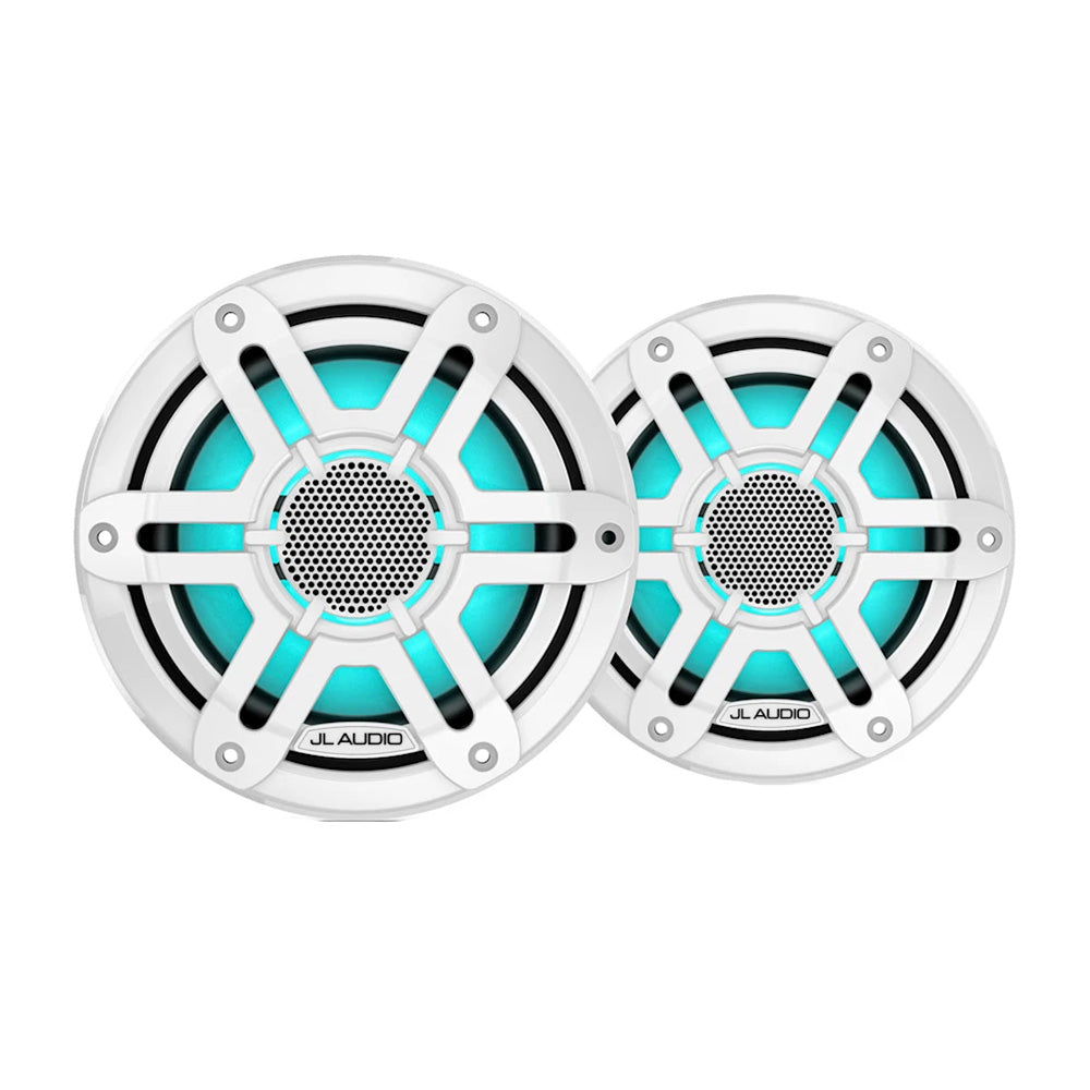 Altavoces marinos JL Audio M200 de 6.5" con LED y rejilla deportiva blanca