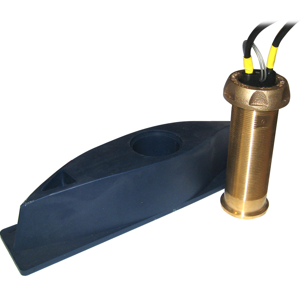 Transductor de bronce pasacascos Furuno 235DHT-LMSE, sensor digital de profundidad y temperatura de alta precisión, vástago de 7" y bloque de alta velocidad (7 pines)