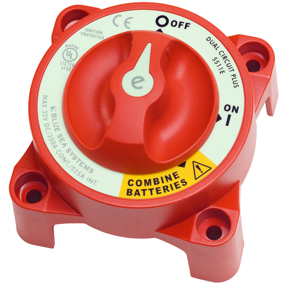 Interruptor de batería Blue Sea 5511e e-Series Dual Circuit Plus