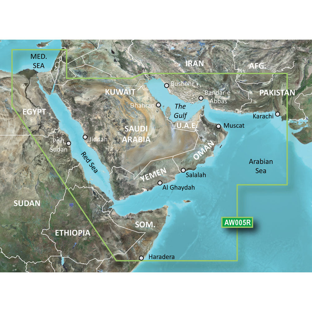 Garmin BlueChart® g3 Vision® HD - VAW005R - El Golfo y el Mar Rojo - microSD™/SD™