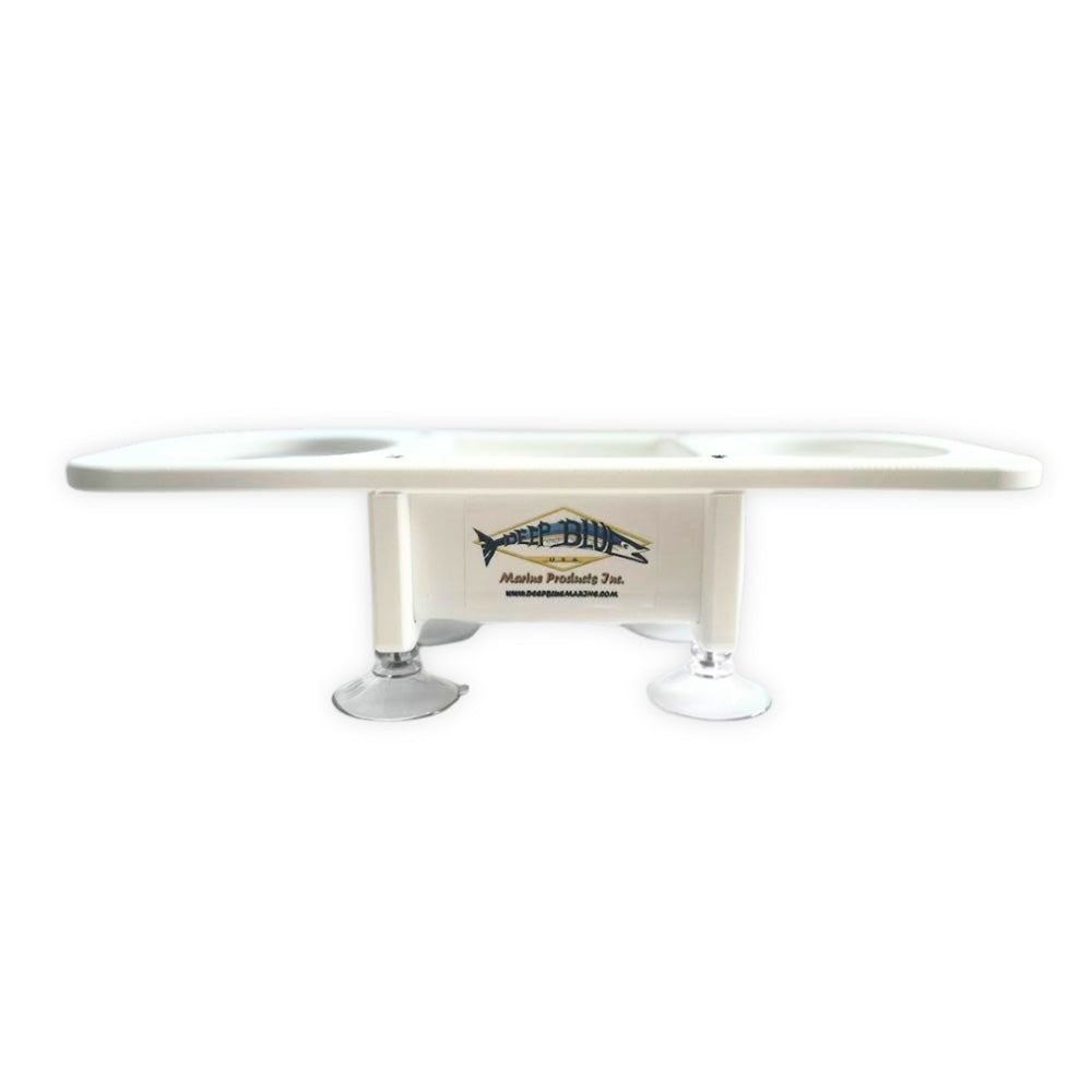 Soporte doble para bebidas Deep Blue Marine con almacenamiento central