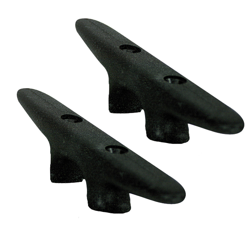 Par de cornamusas de nailon negro Whitecap de 6"