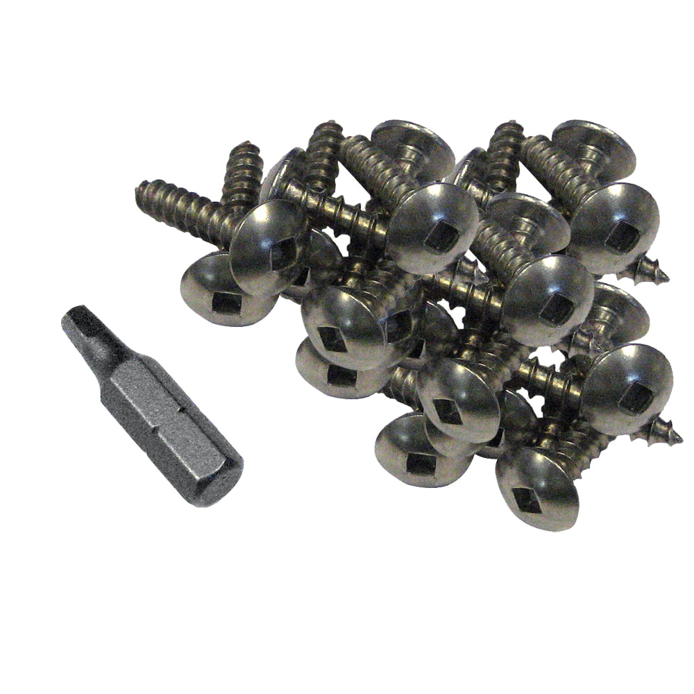 Sujetadores de perfil de acero inoxidable Dock Edge 100 unidades 1"