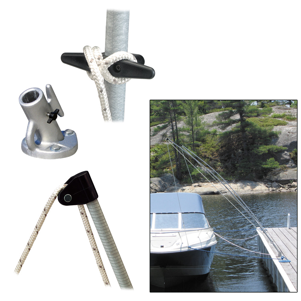 Dock Edge Premium Mooring Whips 2PC 12 pies 5,000 LB hasta 23 pies