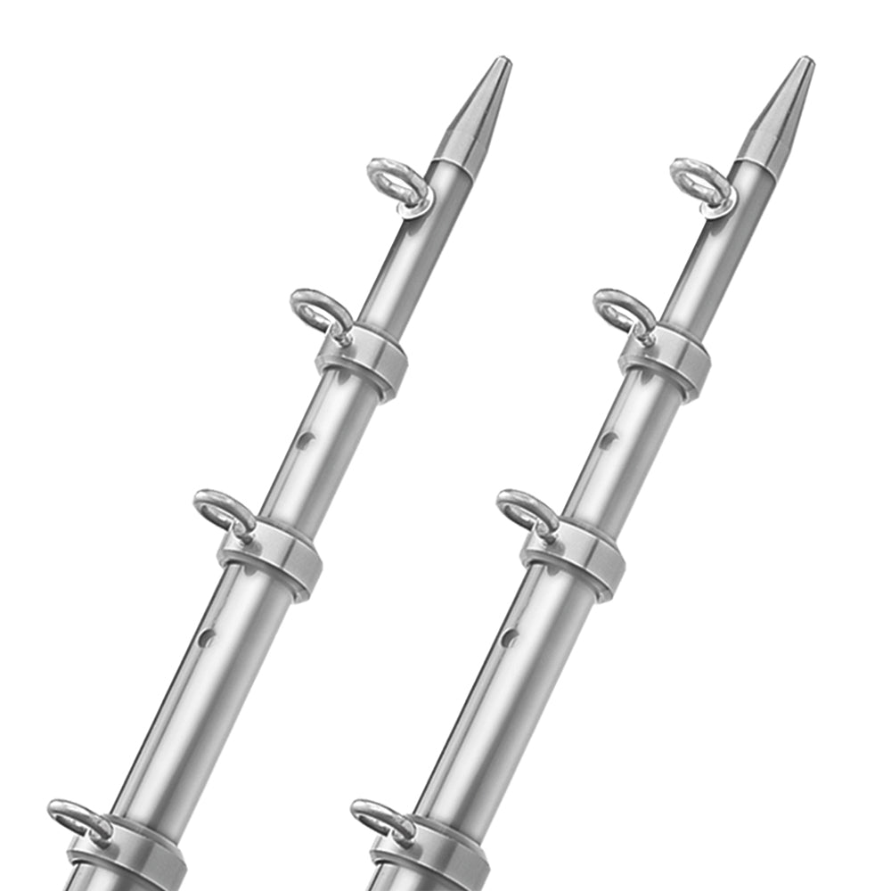 Tangones telescópicos TACO de 15' HD 1-½" - Plata/Plata