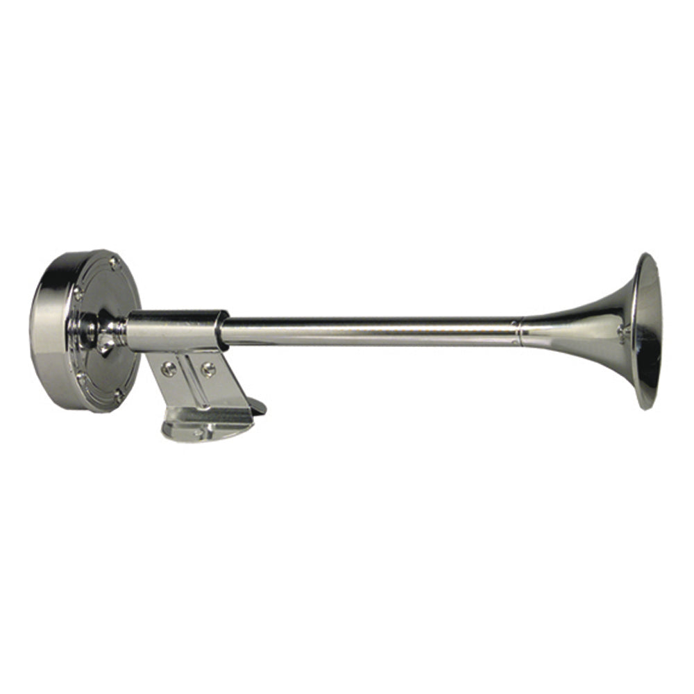 Bocina de un solo corneta Schmitt Marine Deluxe de acero inoxidable "Shorty" - 12 V