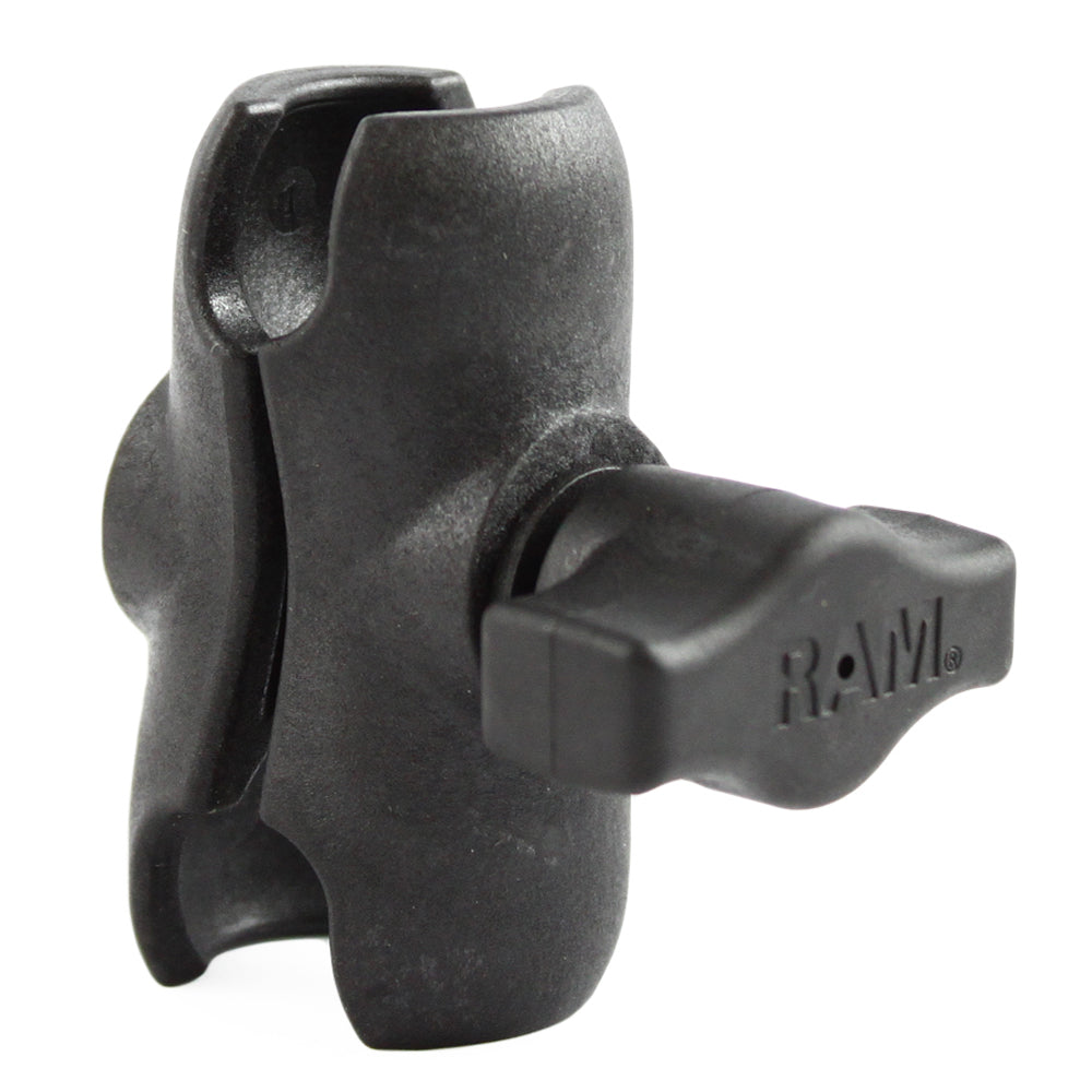 Brazo de doble enchufe corto de material compuesto RAM Mount para bola de 1"