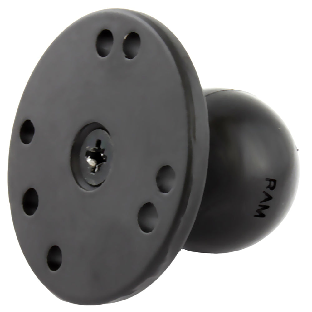 Base redonda RAM Mount de 2,5" con rosca hembra de 0,31-18 y bola de 1,5" - Patrón AMPs