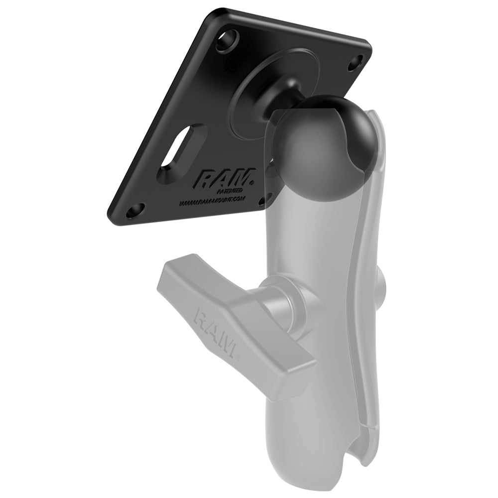 Placa VESA RAM Mount de 75 mm x 75 mm de 3.625" con bola de 1.5" de diámetro