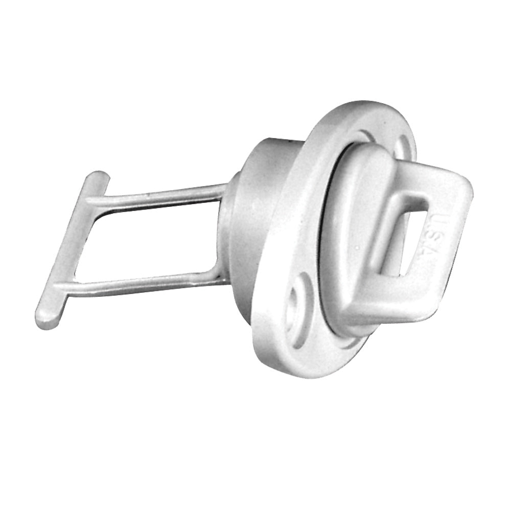 Tapón de drenaje de rosca Beckson de 1" con junta - Blanco