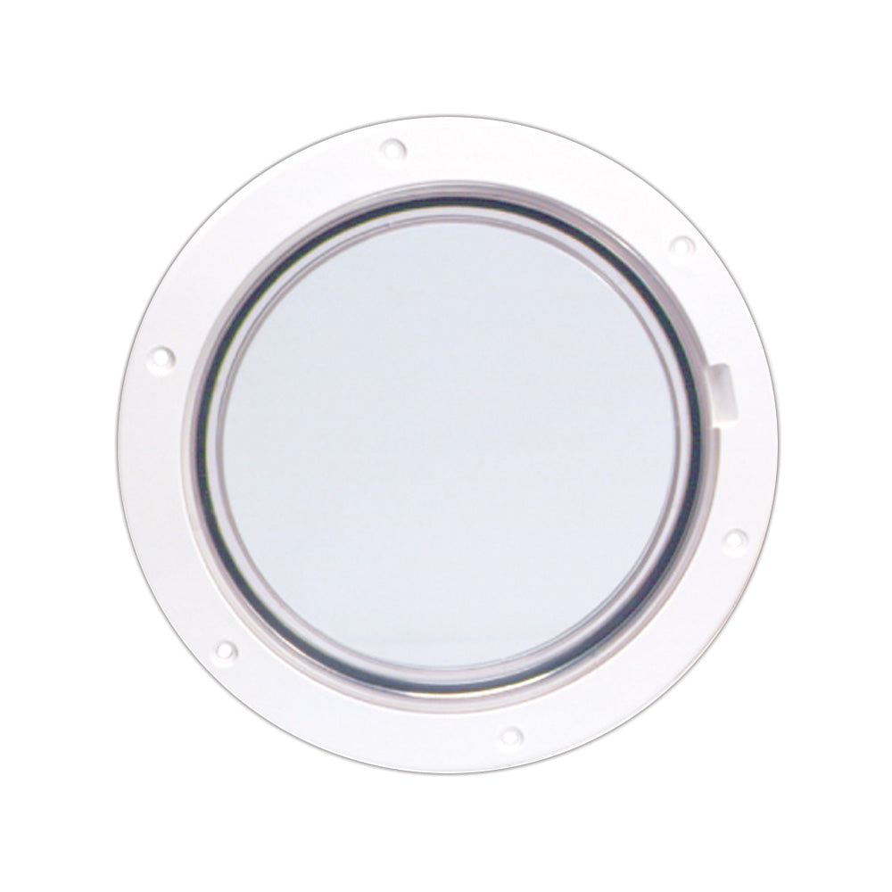 Tapa de registro extraíble Beckson de 6" transparente con centro blanco
