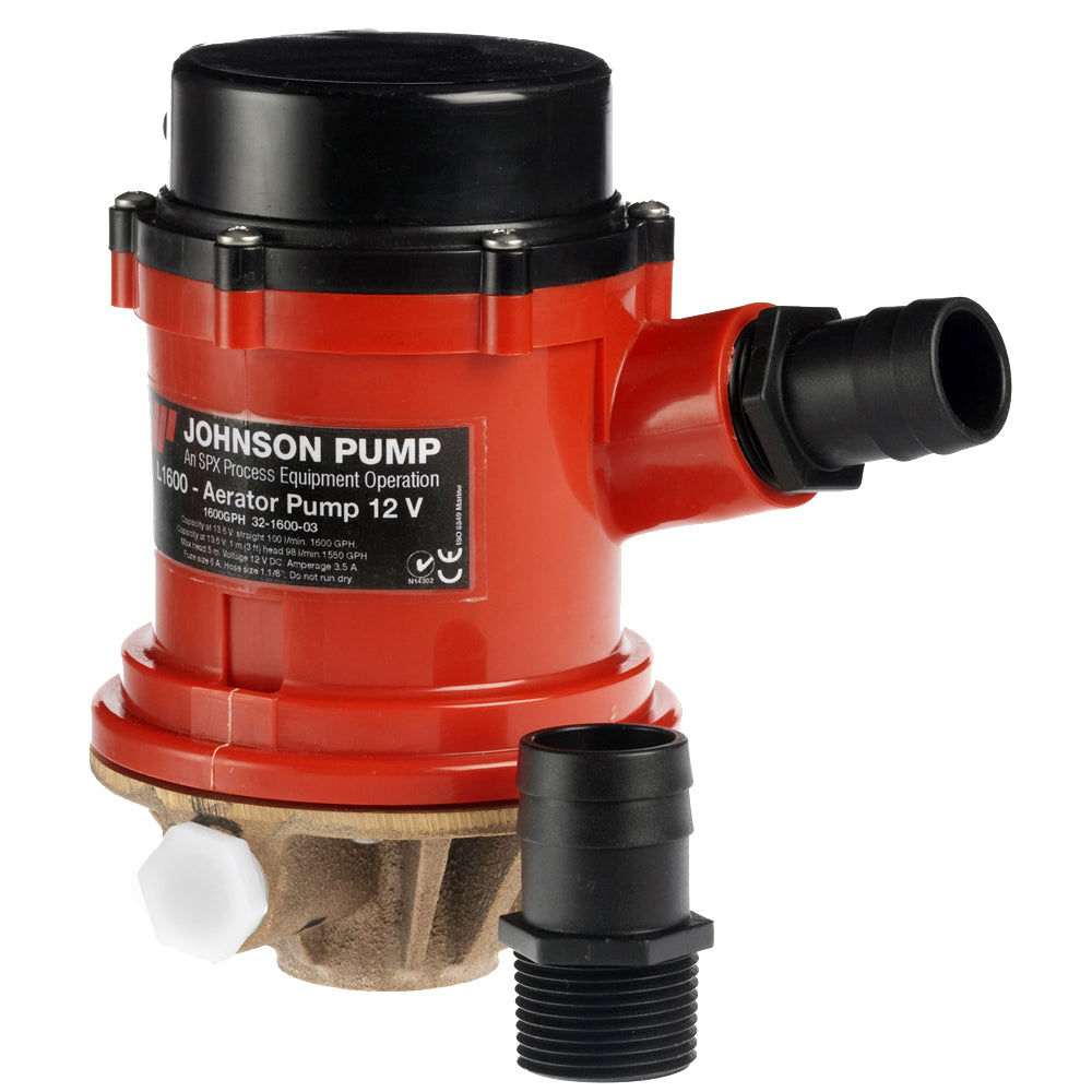 Bomba de vivero/cebo Johnson Pump Pro Series 1600 GPH - 12V