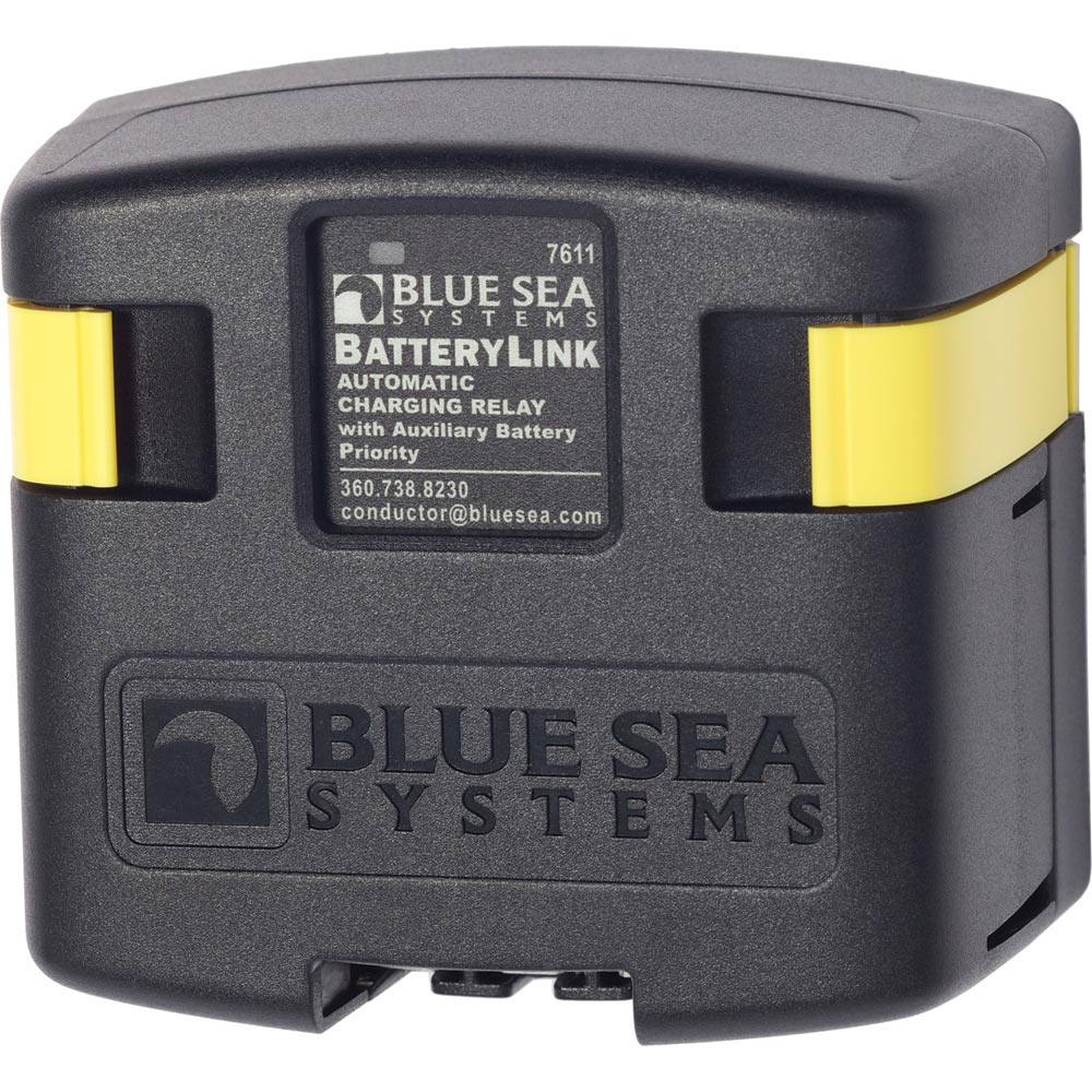 Relé de carga automático Blue Sea 7611 DC BatteryLink™ - 120 Amperios con carga de batería auxiliar