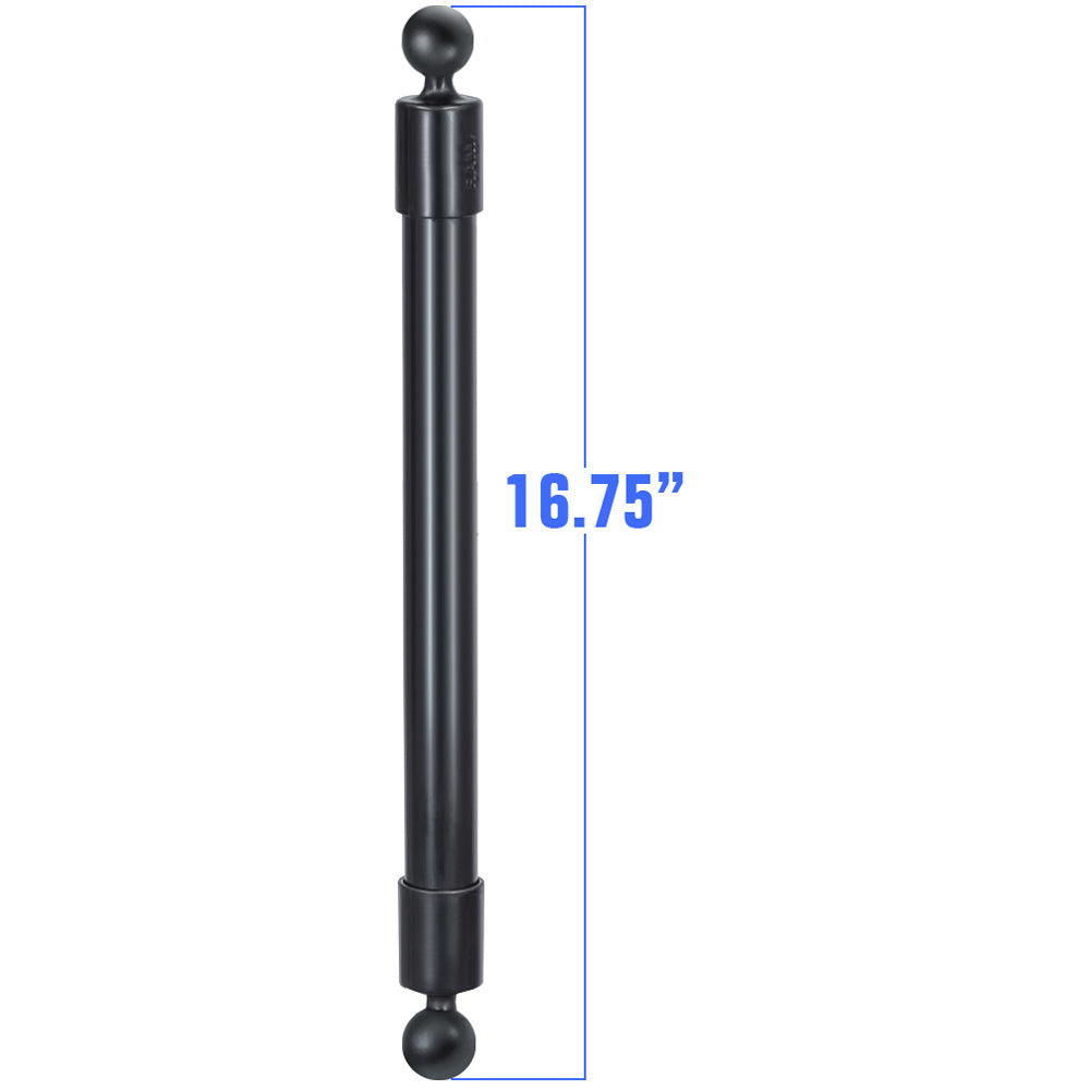 Poste de extensión RAM Mount de 16.75" de largo con 2 extremos de bola de 1" de diámetro