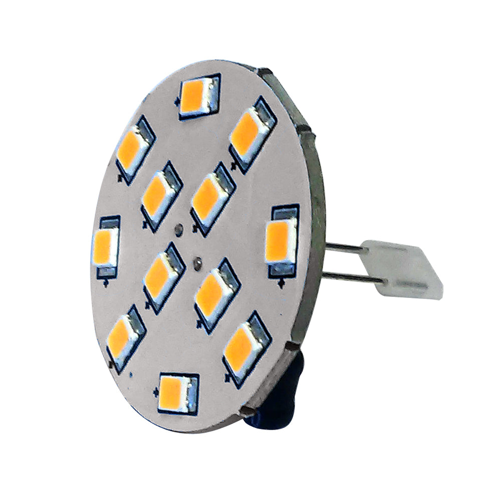 Bombilla LED Lunasea G4 de 10 pines traseros - 12 V CA o 10-30 V CC/2 W/140 lúmenes - Blanco cálido