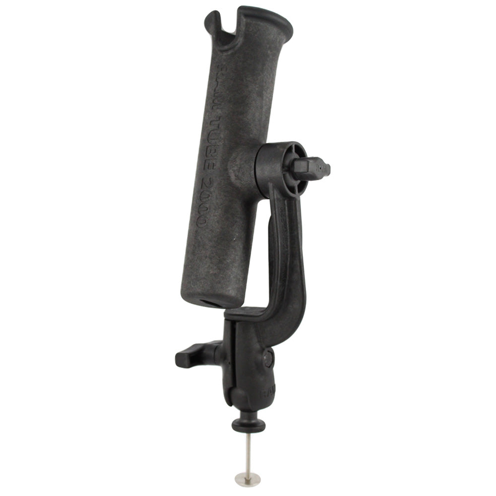 Soporte RAM Mount RAM-TUBE 2000 con sistema de trinquete/conector RAM-ROD Revolution y adaptador de base de montaje de 5 puntos