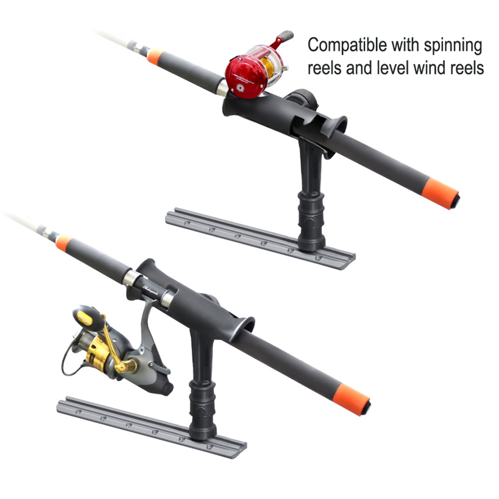 Portacañas RAM Mount RAM Tube Jr. con poste de 4" y base de montaje en riel Adapt-A-Post
